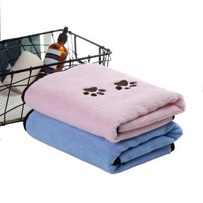 China Viable Pet Microfiber Bath Towel Soft Cleaning Wipes Water Absorption Tools Pet Quick Dry Cleaning Towels for sale