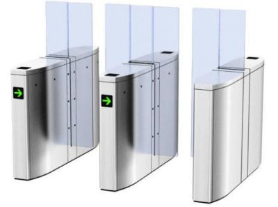 China Smart RFID Pedestrian Barrier Gate Arc Shaped Automatic Systems Turnstiles for sale