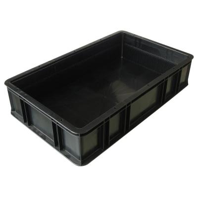 China Black ESD Safe Containers Esd Boxes Plastic Anti Static Bins For Indsutrial for sale