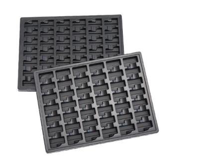 China Black Plastic Blister Packaging Box Antistatic Esd Chocolate Blister Tray for sale