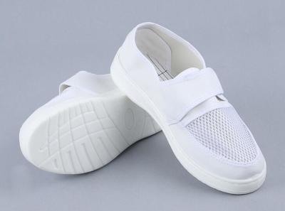 China White Single Net Velcro Breathable 220mm PU esd Shoes for sale