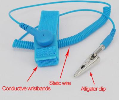 China Cleanroom ESD Wrist Strap Discharge Band Grounding Wrist Strap DLX WS01 for sale