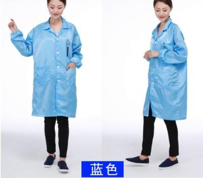 China S- XXXL Polyester Breathable ESD Cleanroom Garment Anti Static for sale