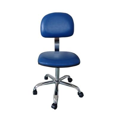 China Economical Blue Adjustable Leather Office ESD Chair for Antistatic Lab for sale