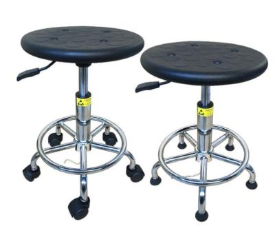 China Laboratory cleanroom Anti Static Chair Retraction Stool ESD Seats Height Control for sale