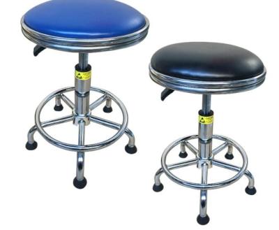 China PU Anti Static Retraction Stool ESD Chair Staff Work Laboratory Chair for sale