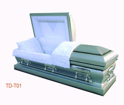 China TD-T01 18ga American Style American Style Metal Coffin for sale