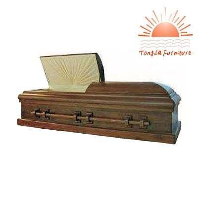 China American style TD--A59 American style wooden caskets for funeral casket with interior for sale