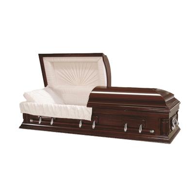 China American Style TD--Half Couch Funeral Special Design A06 Solid Wood Wooden Coffin for sale