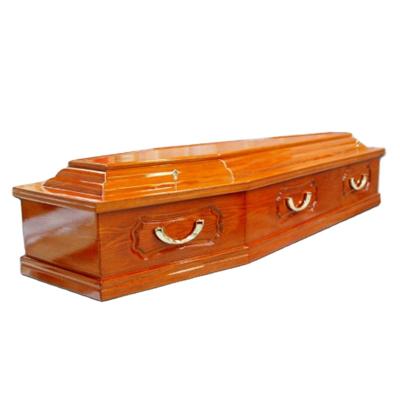 China European Style TD--E29 Customized Solid Paulownia European Wood Casket With Handles For Funeral Use for sale