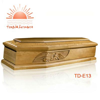 China European style TD--E13 style Italian solid paulownia wood coffin for ashes for sale