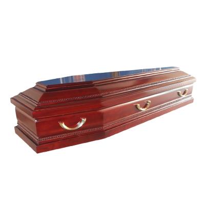 China European style TD--E02 factory outlet solid paulownia wood coffin for funeral use for sale