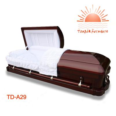 China American Style TD--Alibaba Full Online Paulownia A29 Solid Couch Wooden Casket for sale