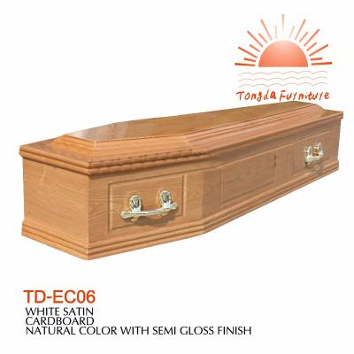 China European style TD-EC06 cardboard coffin from China manufacturer for sale