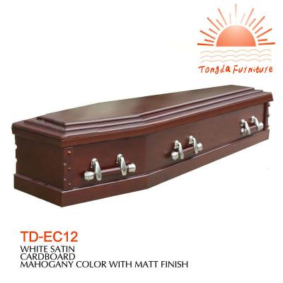 China Wholesale TD-EC12 European Style Traditional Solid Wood Casket Funeral Supplies for sale