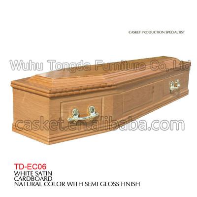 China European Style Cardboard Casket TD-EC06 for sale