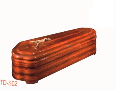 China TD-S02 China Supplier European Spanish Style Wooden Caskets Caskets for sale