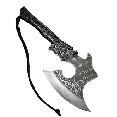 China Viable Custom Handmade Steel Hunting Camping Ax Cutter Outdoor Hand Forged Kitchen Knife for sale