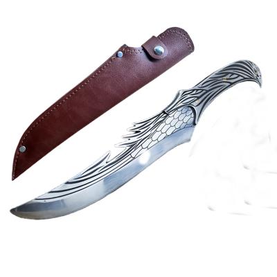 China Durable Super Sharp High Quality Chinese Longquan Forged Cooking Built-in Manual Camping Kitchen Meat Cutting Chef Knife for sale