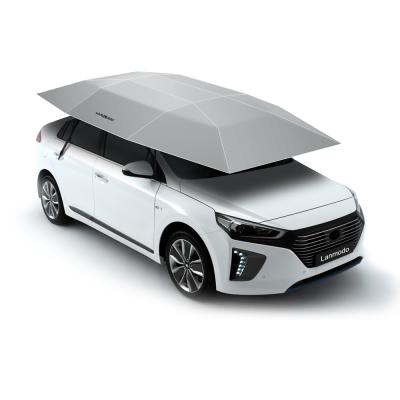 China Lanmodo UV protection car cover car handle protection&customized folding car sunshade &three layers shade awning for sale