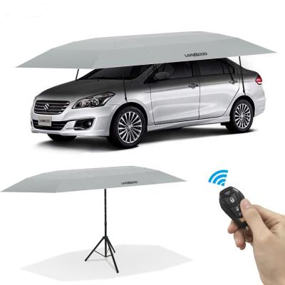 China Sunshade car cooling protection car appearance inside temperature cover with car anti-theft protector belt protective car from snow, hail, bird drop umbrella for sale