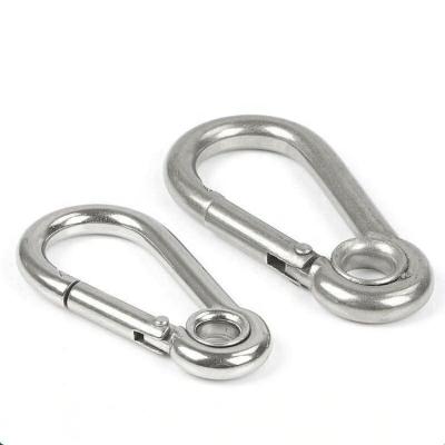 China Heavy Industry Top Quality Snap Hooks Stainless Steel Carabiner Spring Snap Hook with Eye DIN for sale