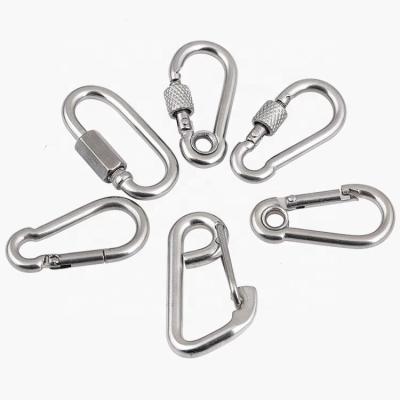 China Heavy Industry Sale Heavy Duty DIN5299C Carabiner Hook Polisghed Rigging Hardware 304 316 Stainless Steel Spring Snap Hook for sale