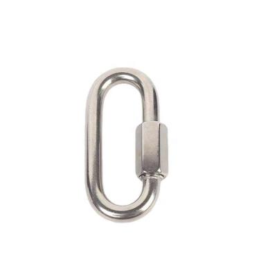 China Durable Free Sample 10mm Stainless Steel 316 Pear Shape And Oval Shape Quick Link Tow Chain Quick Buckle for sale