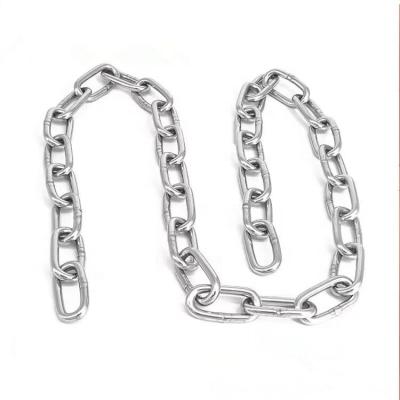 China Tyre Protection Chain AISI 2mm SS304 SS316 SS316L Korean Standard Stainless Steel Link Chain for sale