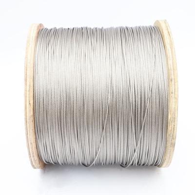 China Steel Wire Rope 7*7 1.2 mm stainless steel ss 304 wire rope for sale