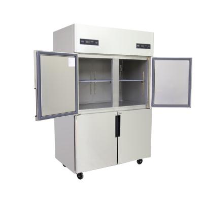 China Double-temperature factory price restaurant equipment four-door commercial kitchen refrigerator for sale