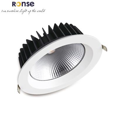 China High Efficient& RONSE Energy Saving Led Downlight USA Downlight Black Shape Led Round Feasible DALI 1-10V TRIAC 20w 30w 40w 60w Hotel Led Down Light for sale