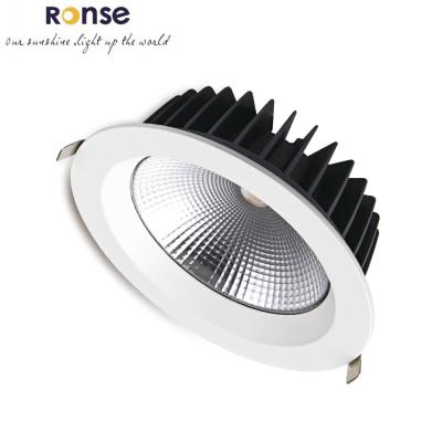 China High Efficient& RONSE Energy Saving Led Recessed Down Light 20w 40w 115-210mm 60w Recessed Spot Indoor Cut Out Led Ceiling Light Downlight for sale