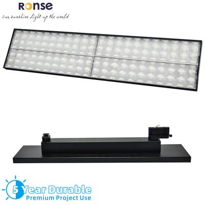 China High Efficient& High Brightness RONSE CE Rohs SAA Recessed Retail Pendant Lamp 50W Ra90 Adjustable Led Track Light Panel Special For Supermarket Lighting Project for sale