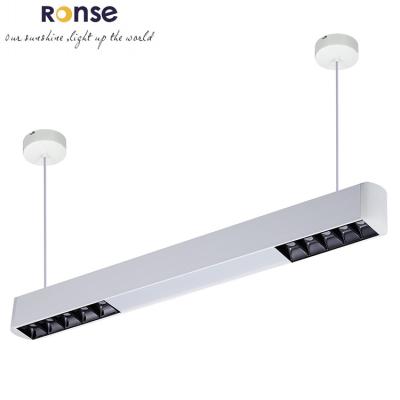 China RONSE New Arrivals High Purity Cob Ceil Light For Hotel Market Modern Aluminum Recessed Linear Hanging Led Hanging Type for sale