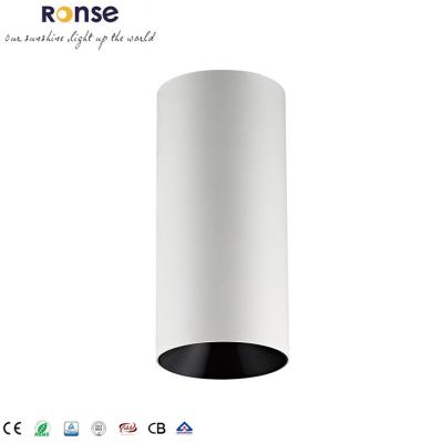 China Surface Mounted Black RONSE Shape Shopping Malls Showroom Outdoor 10w COB Led Down Light Fixture Beams Lights 15-60 Degree Down Led Light for sale