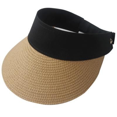 China Picture 2023 summer fashion gutters big empty top OEM wholesale factory ODM straw hat sunscreen sun hat custom logo sport beach hat women for sale