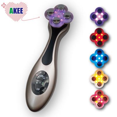 China AKEE BH703_Multi-functional 5 in 1 Anti-Wrinkle LED Massager RF Face Lift Tightening Device, Facial Massager USB Charging/Skin Care Machine for sale