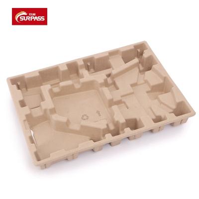 China Biodegradable Molded Dry Pressed Biodegradable Industrial Pulp Packing Tray Eco-Friendly Material Home Appliance Packaging Trays for sale