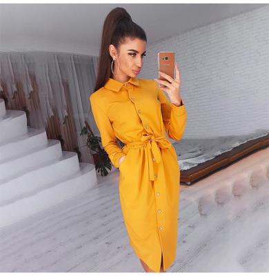 China 2021 New Arrival Anti-Static Dress African Turkey Women Fashion Long Sleeve Midi Dress For Ladies Casual Style Wear for sale