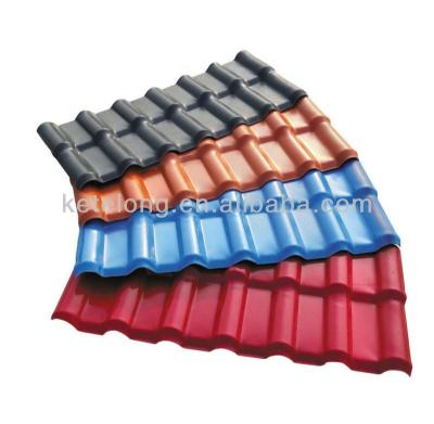 China Resin/PVC synthetic spanish roof tile/ASA+pvc roof tile Modern royal spanish roof tile for sale