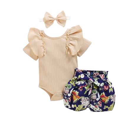 China Casual Factory Direct Toddler Kids Clothing Outfits Rompers Summer Babies Dressing Sets for sale