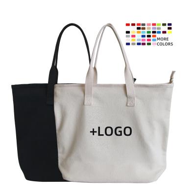 China Wholesale Custom Rope Handle Logo Printed Simple Canvas Cotton Tote Bag Promotional Shopping Bags for sale