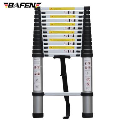 China Folding ladders sell EN131 aluminum 4.1m straight telescopic folding ladder from china manufacturer for sale