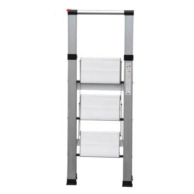 China Folding Ladders Aluminum Step Ladders Wholesale Design 3 Step Household Folding Home Ladders 4 Pcs/CTN for sale