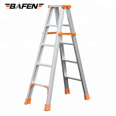 China Folding Ladders BAFEN A Frame Warehouse 6 Double Side Steps Folding Aluminum Step Ladder For Home Use for sale