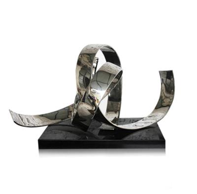 China Europe Famous Modern Home Decor Art Sculpture Abstract Stainless Steel Sculpture for sale