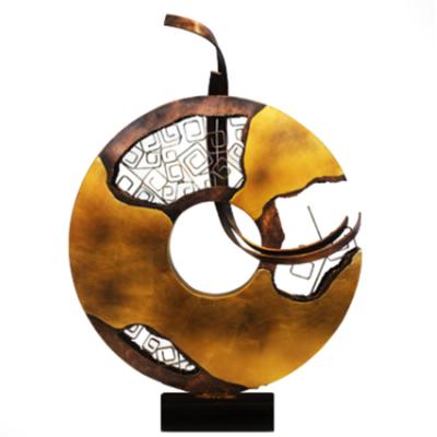 China Large Art Simple Sculpture Metal Weathering Steel Hotel Interior Scupture From Morden Europe for sale