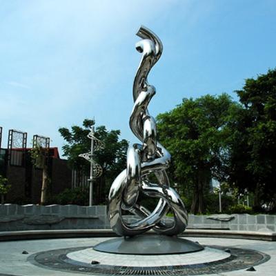 China Large Contemporary Modern Outdoor Metal Art Abstract Stainless Steel Sculpture from Europe for sale