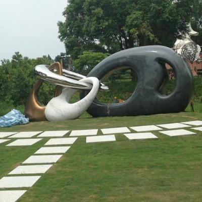 China Modern Outdoor Metal Garden Sculpture Art Forged Stainless Steel Abstract Decor Product From China for sale